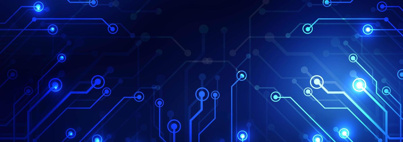 Abstract technology banner representing digital transformation